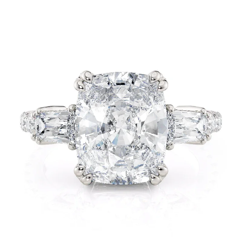 luxurious engagement rings with large diamonds-Trinity R768-4