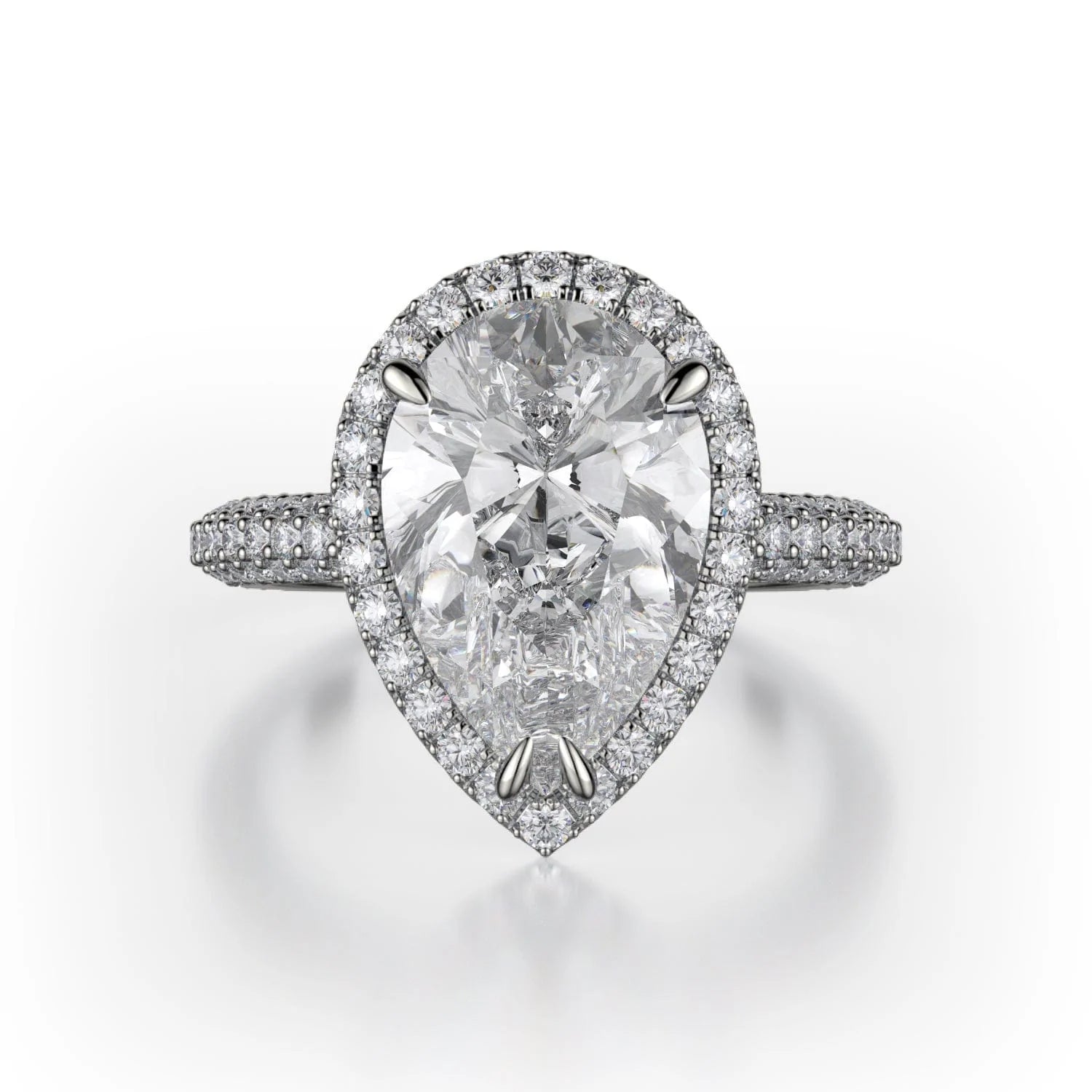 radiant-cut engagement rings for brides-Defined R730-2PR