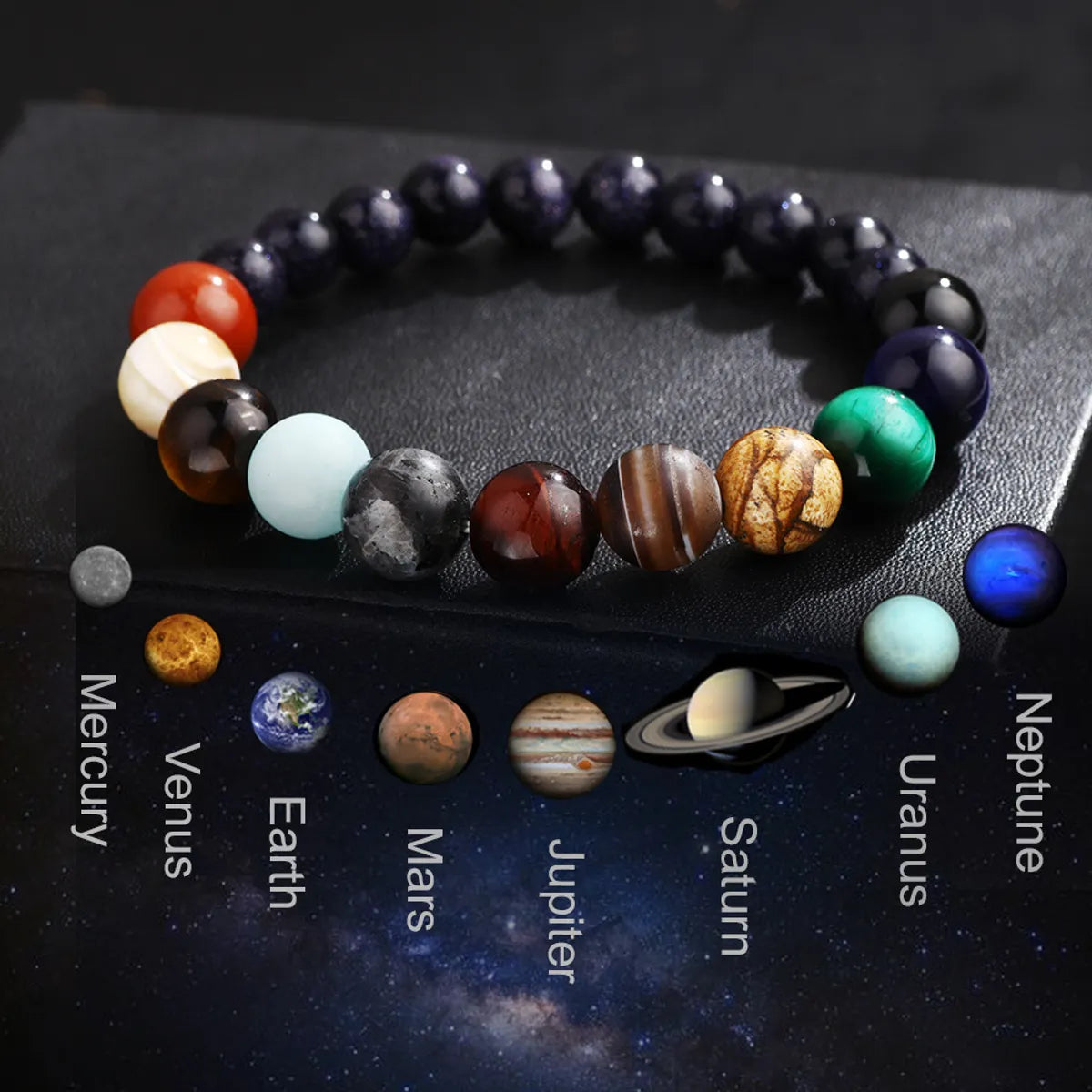 women’s precious gemstone bangle-Simple Style Constellation Agate No Inlaid Bracelets