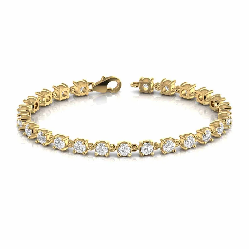 women’s silver bracelet-Radiance 5.35CT Diamond Tennis Bracelet