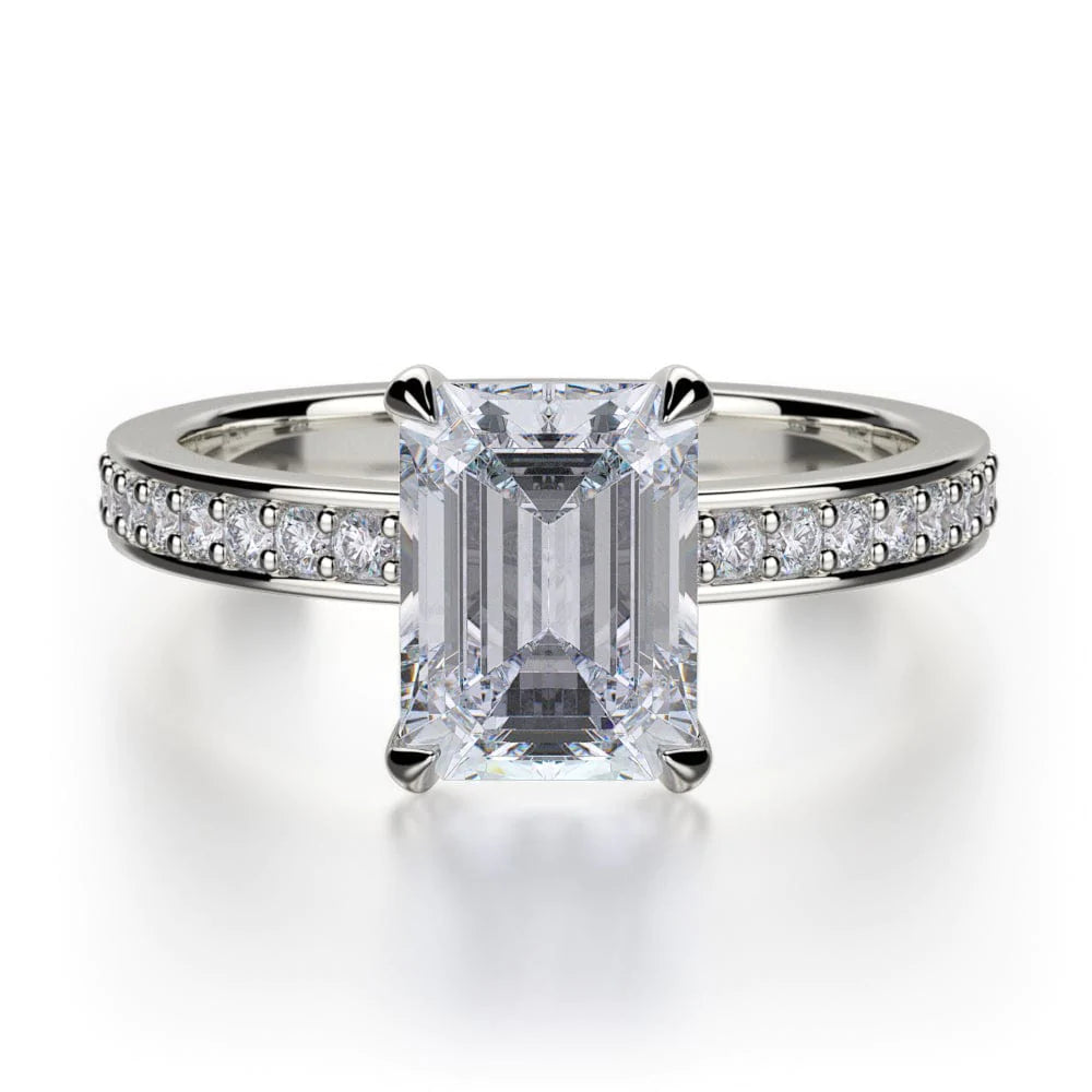 luxurious three-stone diamond rings-Defined R723-2