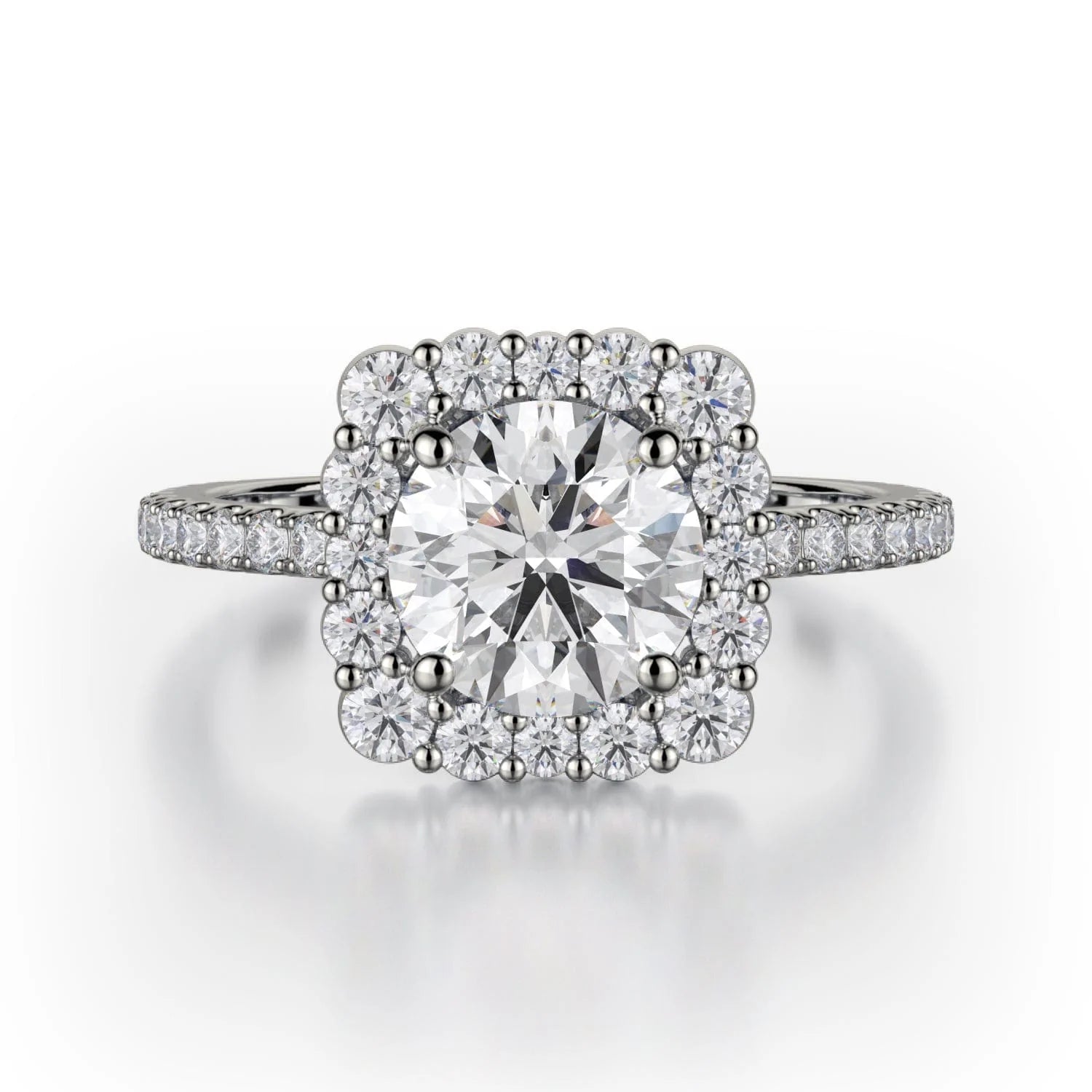 vintage engagement rings with diamond accents-Defined R784-2