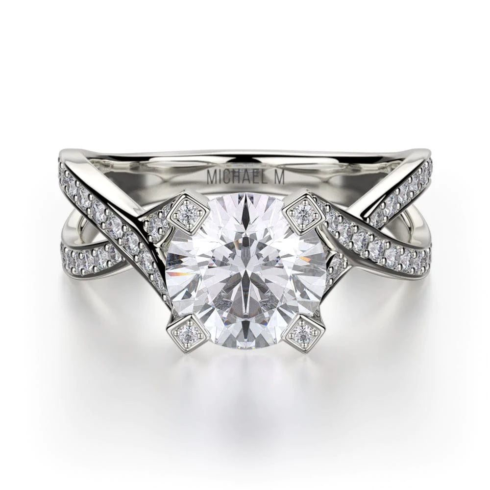 radiant diamond engagement rings for brides-Defined R411-1