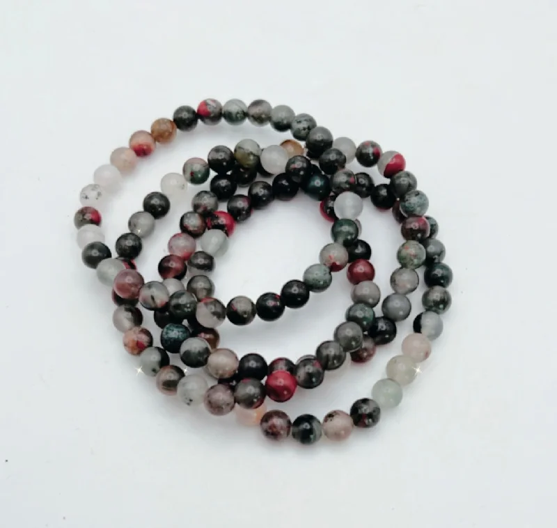 women’s titanium bracelet-BLOODSTONE BRACELET- alignment, good fortune, intuition, reduces irritability, aggressiveness and impatience