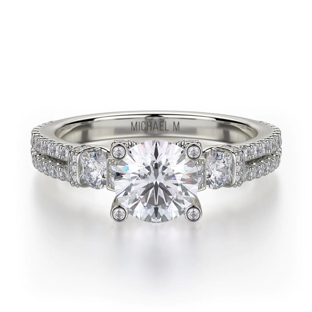 classic and elegant engagement rings-Trinity R502-1