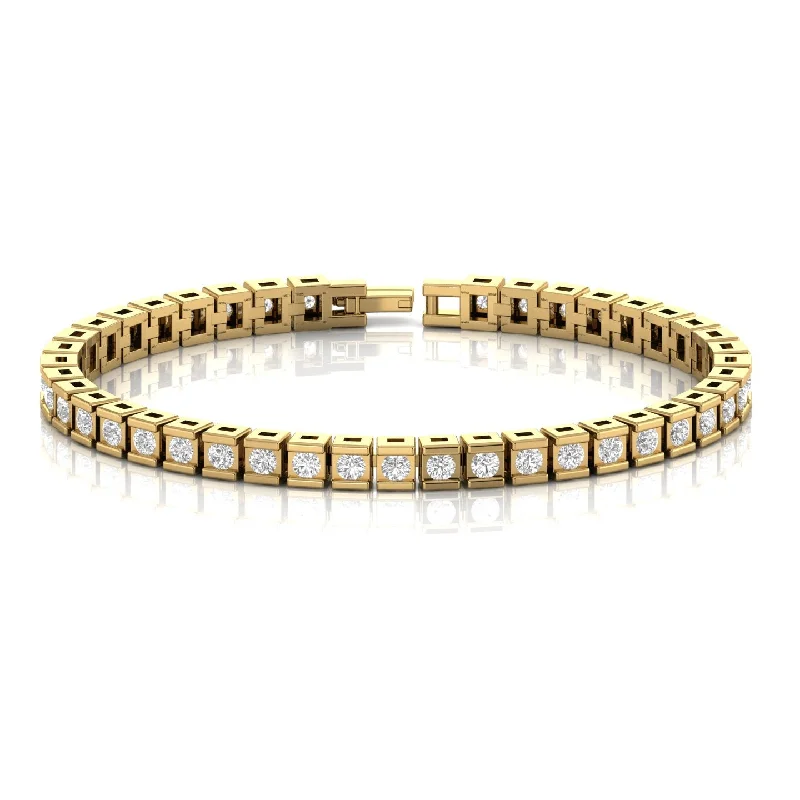 women’s delicate bangles-Lab Diamond Tennis Bracelet