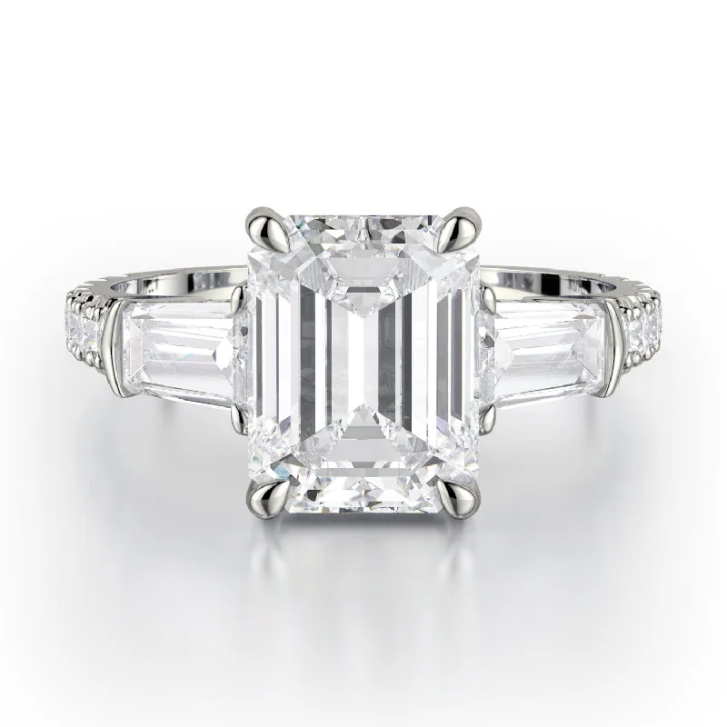 luxury engagement rings with diamonds-Trinity R765-2.5