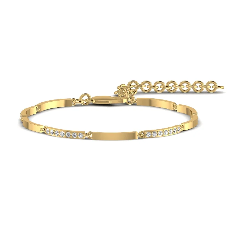 women’s chunky bangle-Classic Round Diamond Bracelet