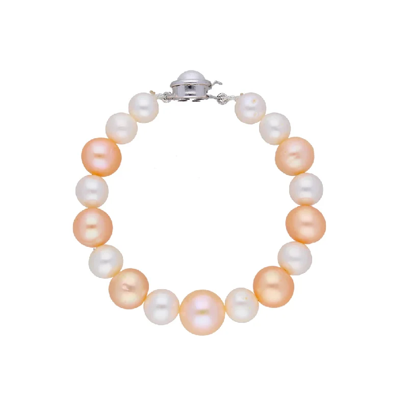 women’s gemstone studded bracelet-J Pearls Fancy Pearl Bracelet - Real Pearl Jewelry